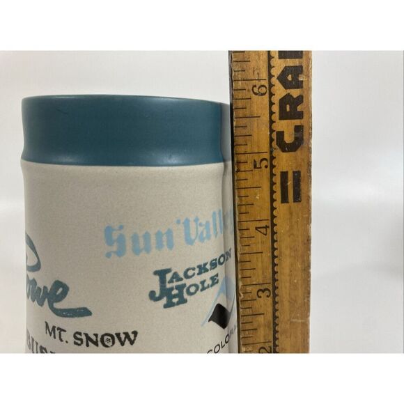 Vintage US Ski Resort Howard Holt Tankard Stein 24oz Stowe Vail Aspen 1967 Retro - Picture 7 of 7